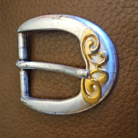 Vintage 1990s Two-tone Scroll Belt Buckle - Picture 2 of 5